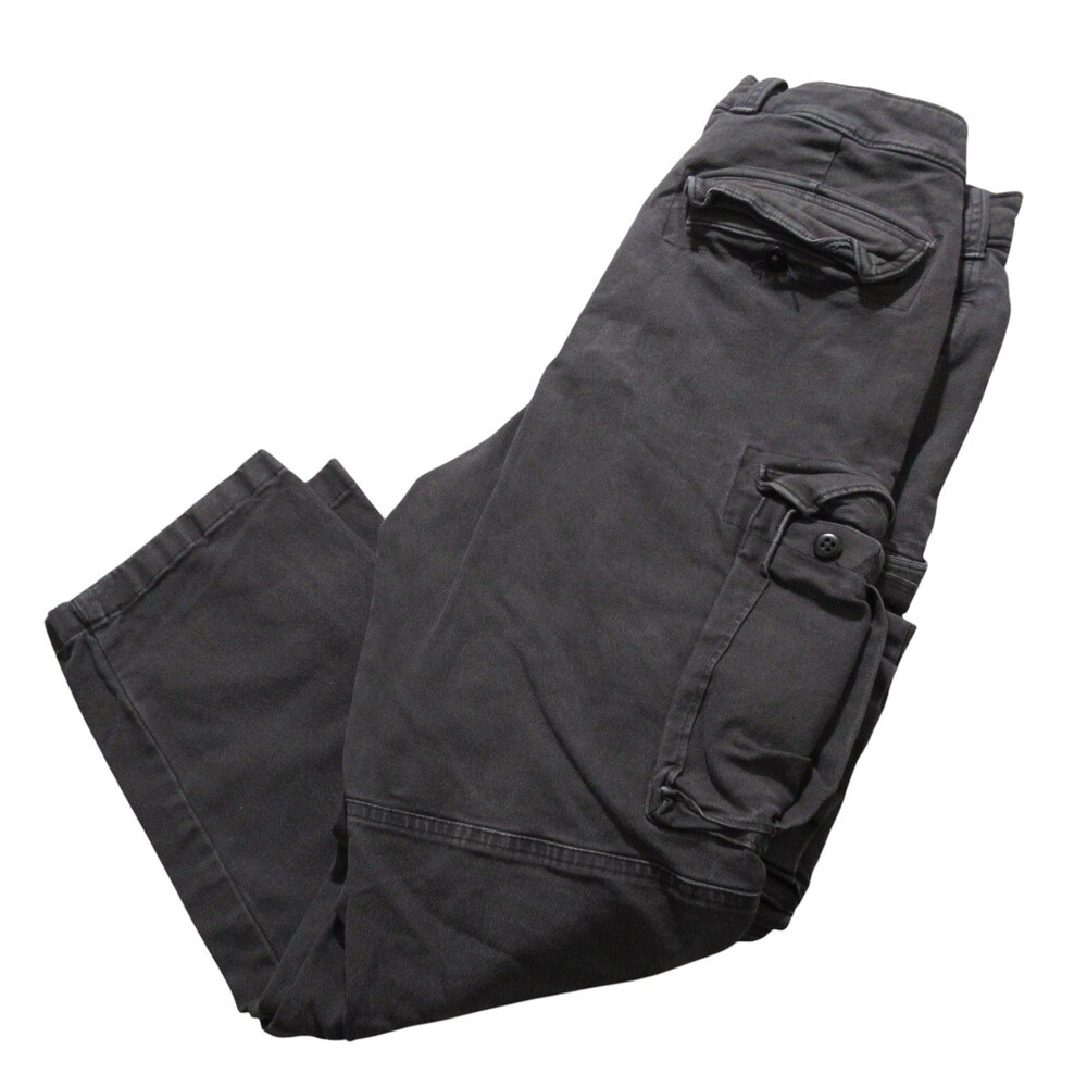 Abercrombie Fitch Mens Cargo Pants 32 X 30 Gray Stretch Cotton Stretch